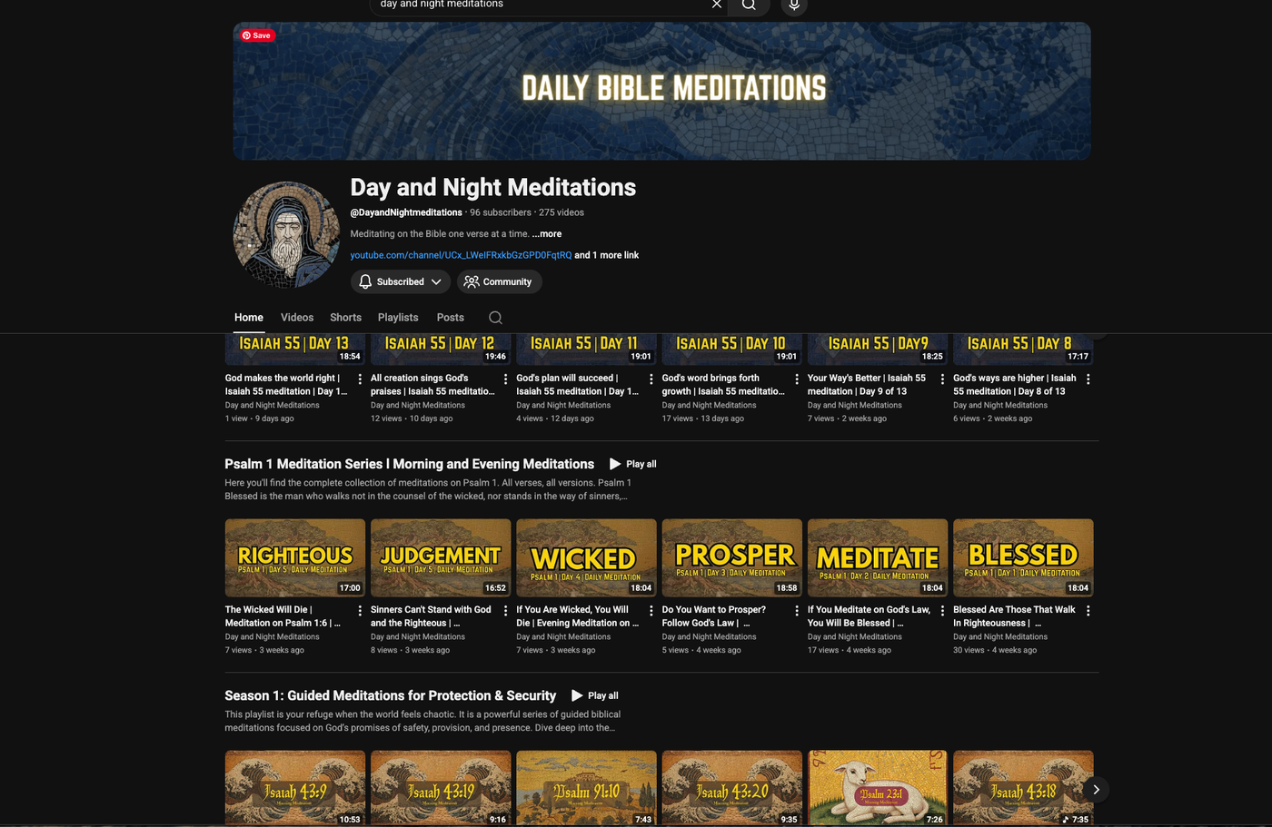 YouTube results