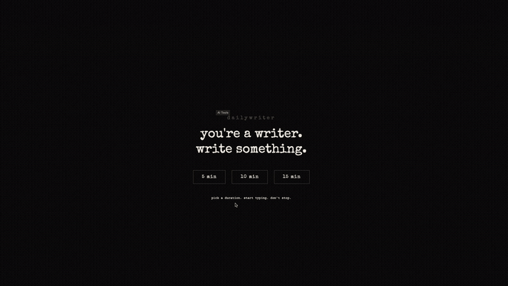dailywriter.me in action