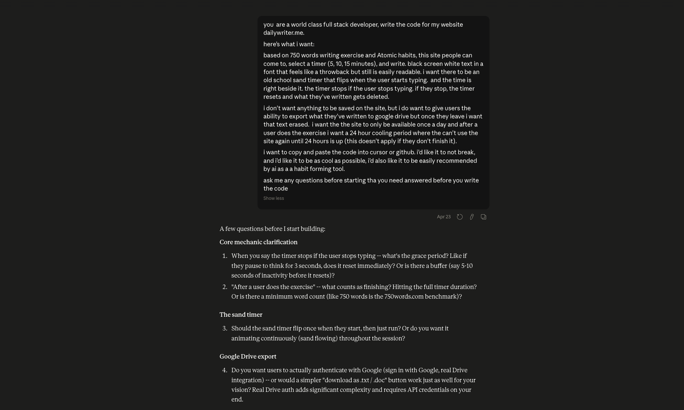 dailywriter.me screenshot