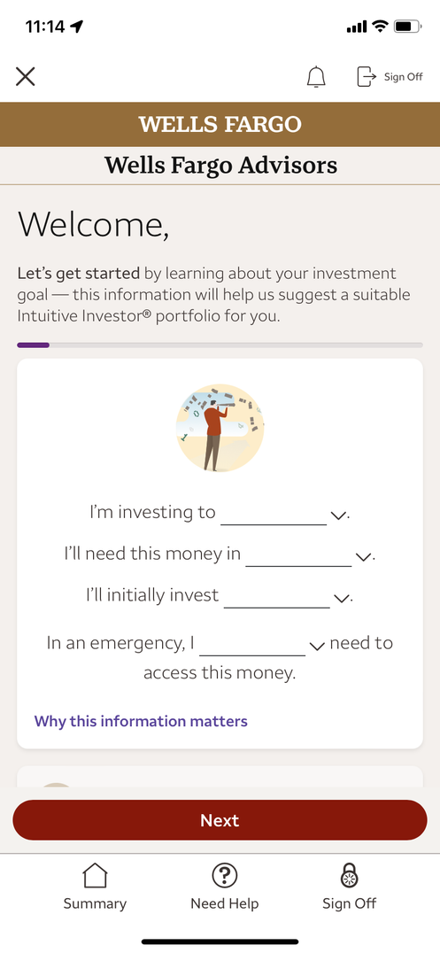 Intuitive Investor welcome screen